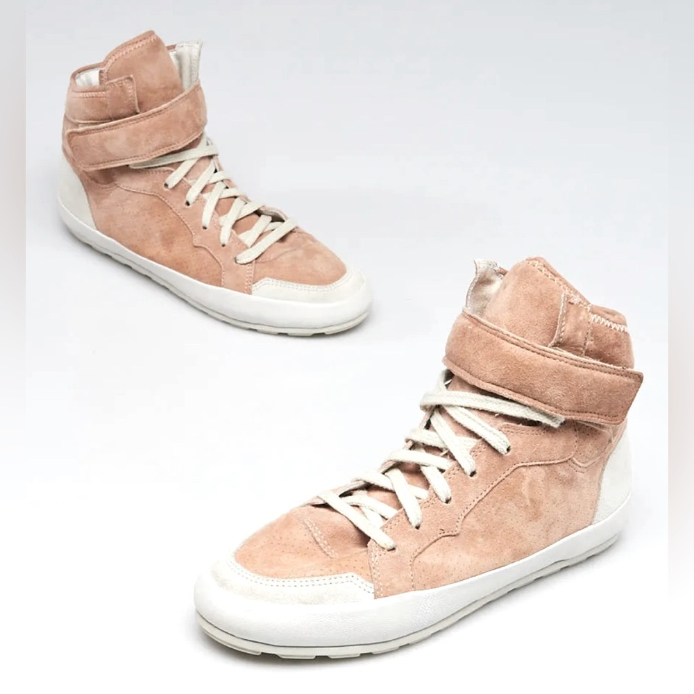 ISABEL MARANT Pink Suede High Top Bessy Sneakers
